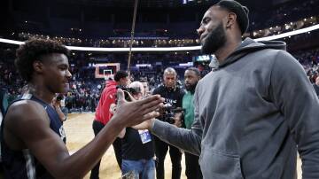 Bronny James is set to team up with his father LeBron for the Lakers. Picture Getty Images