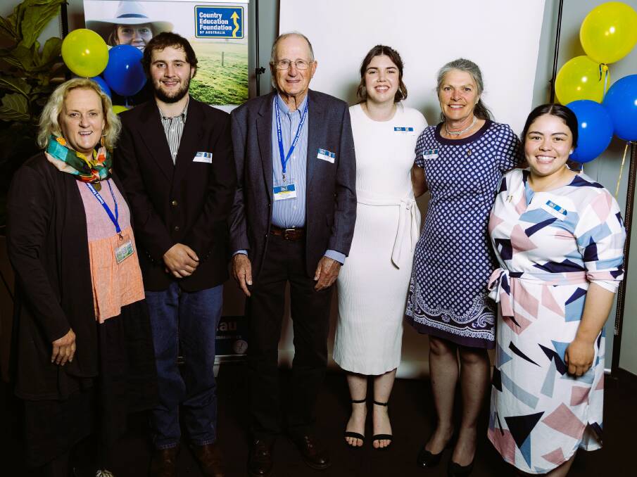 CEF Grenfell members Margaret Carey, Peter Spedding and Clemence Matchett with James Anderson, Heather Walker and Jessica Pereira. Image supplied.