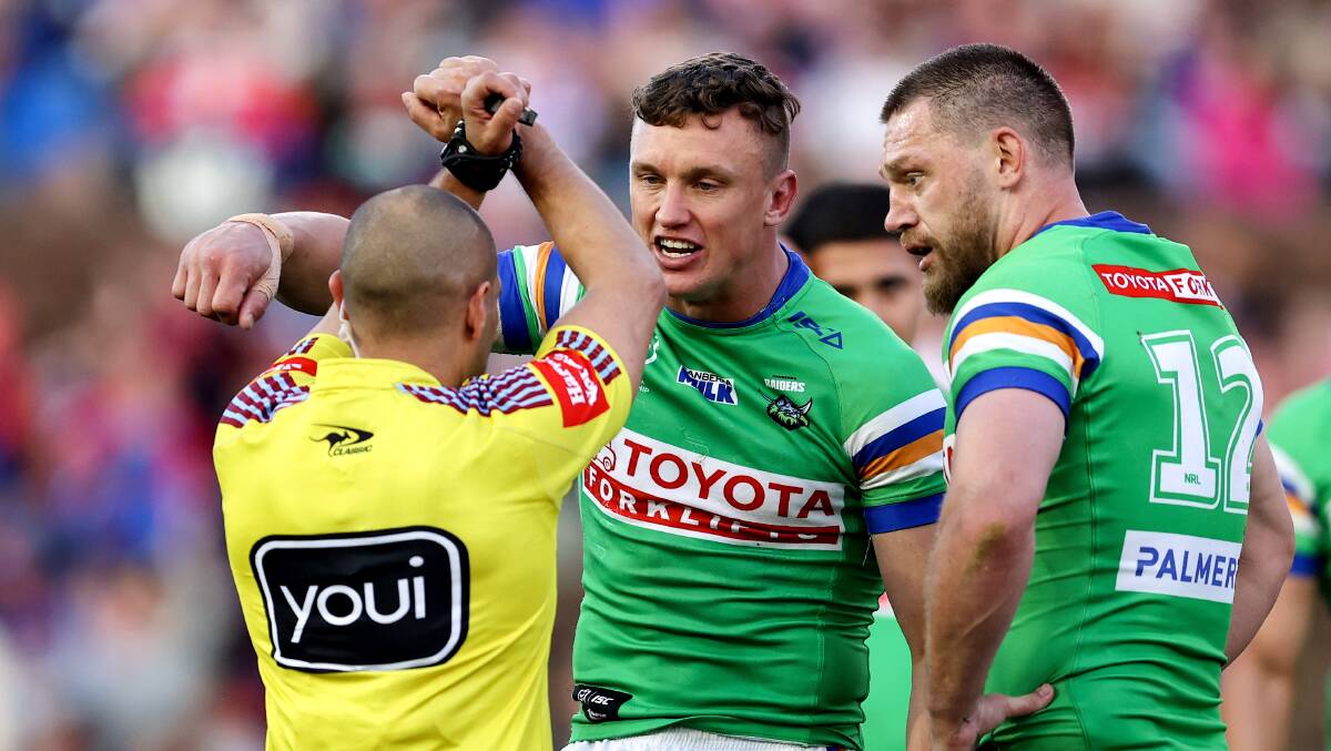 Raiders star Jack Wighton has been sent straight to the judiciary for biting. Picture Getty Images